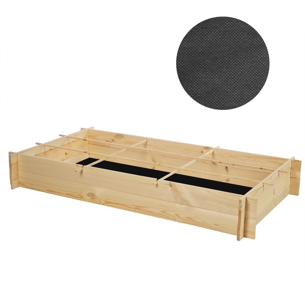 Drewniana grządka podwyższana ZP05 /80x148 cm/ Naturalna