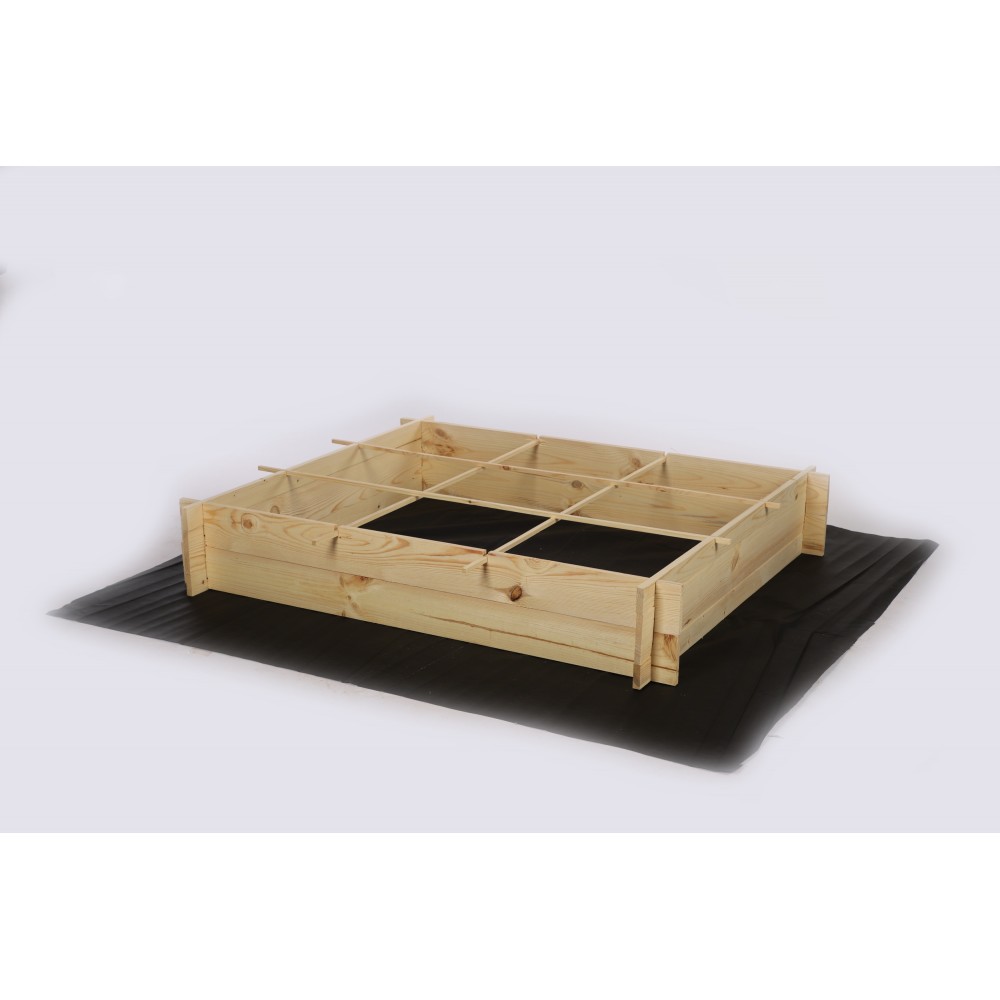 Drewniana grządka podwyższana ZP05 /100x118 cm/ Naturalna