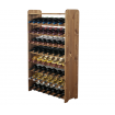 Drewniany regał na wino z półką - RW31 /na 56 butelek/ Brązowy