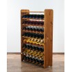 Drewniany regał na wino z półką - RW31 /na 56 butelek/ Olcha