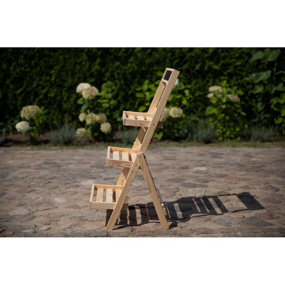 Etażerka na kwiaty /100x52x52 cm/ Drewno Naturalne