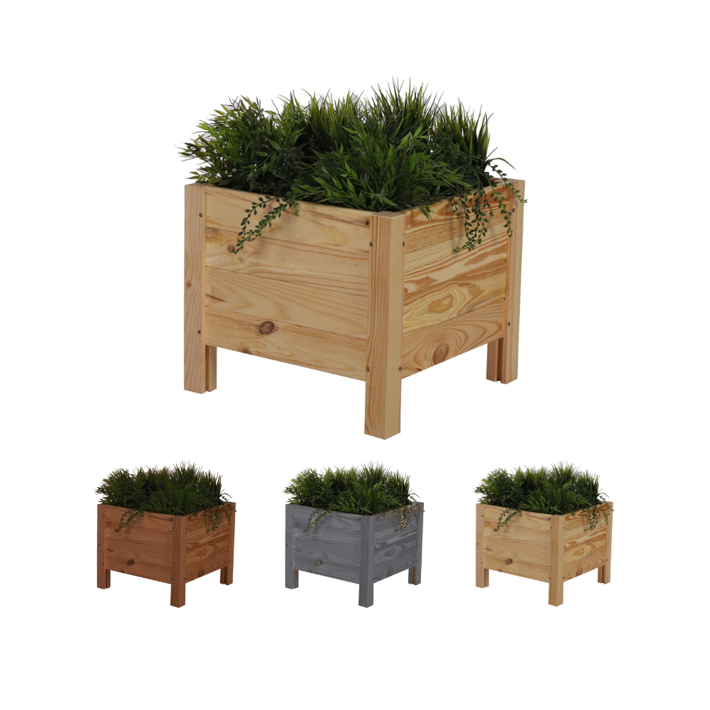 Drewniana donica RD-DNC /34x40x40cm/ Naturalna