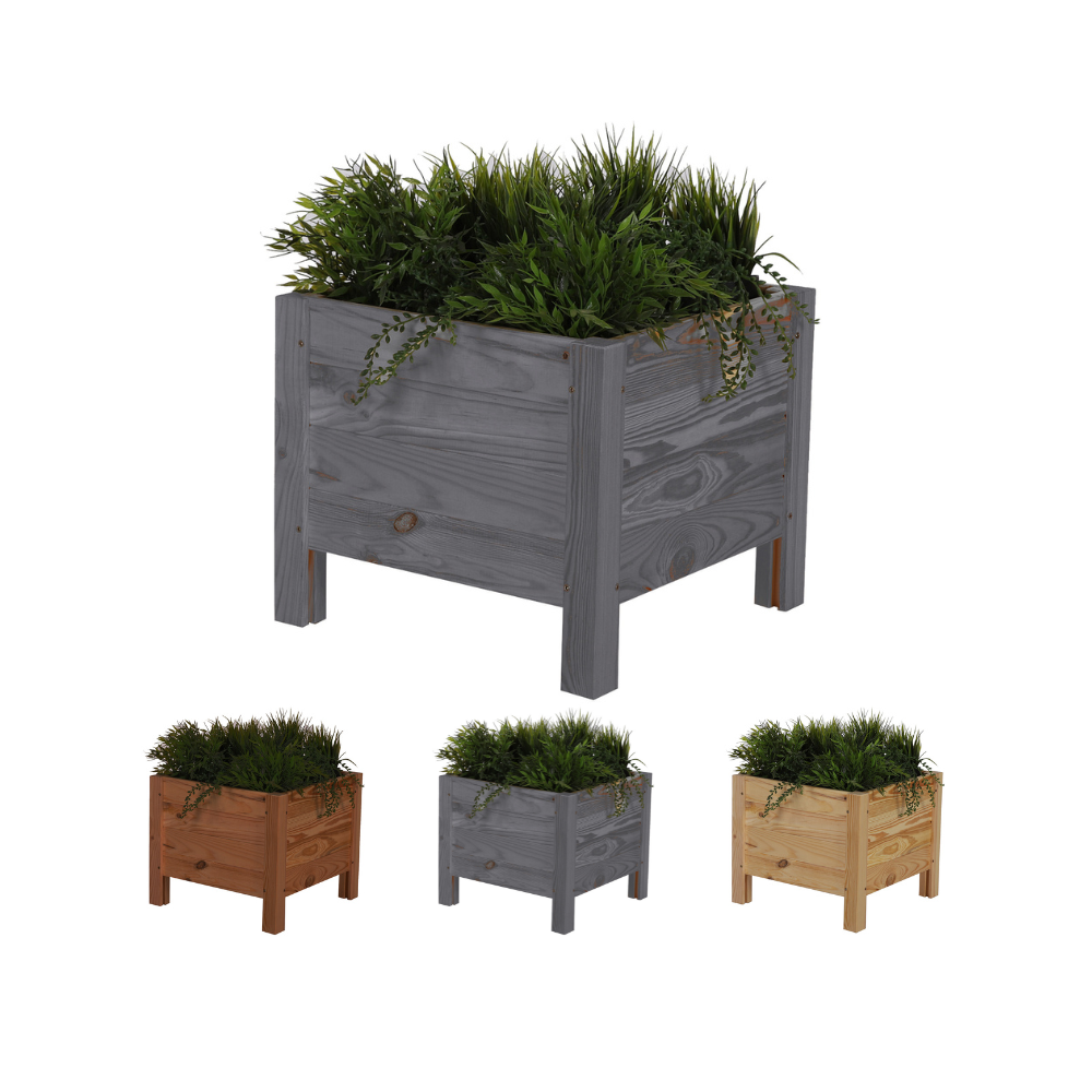 Drewniana donica RD-DNC /34x40x40cm/ Szara