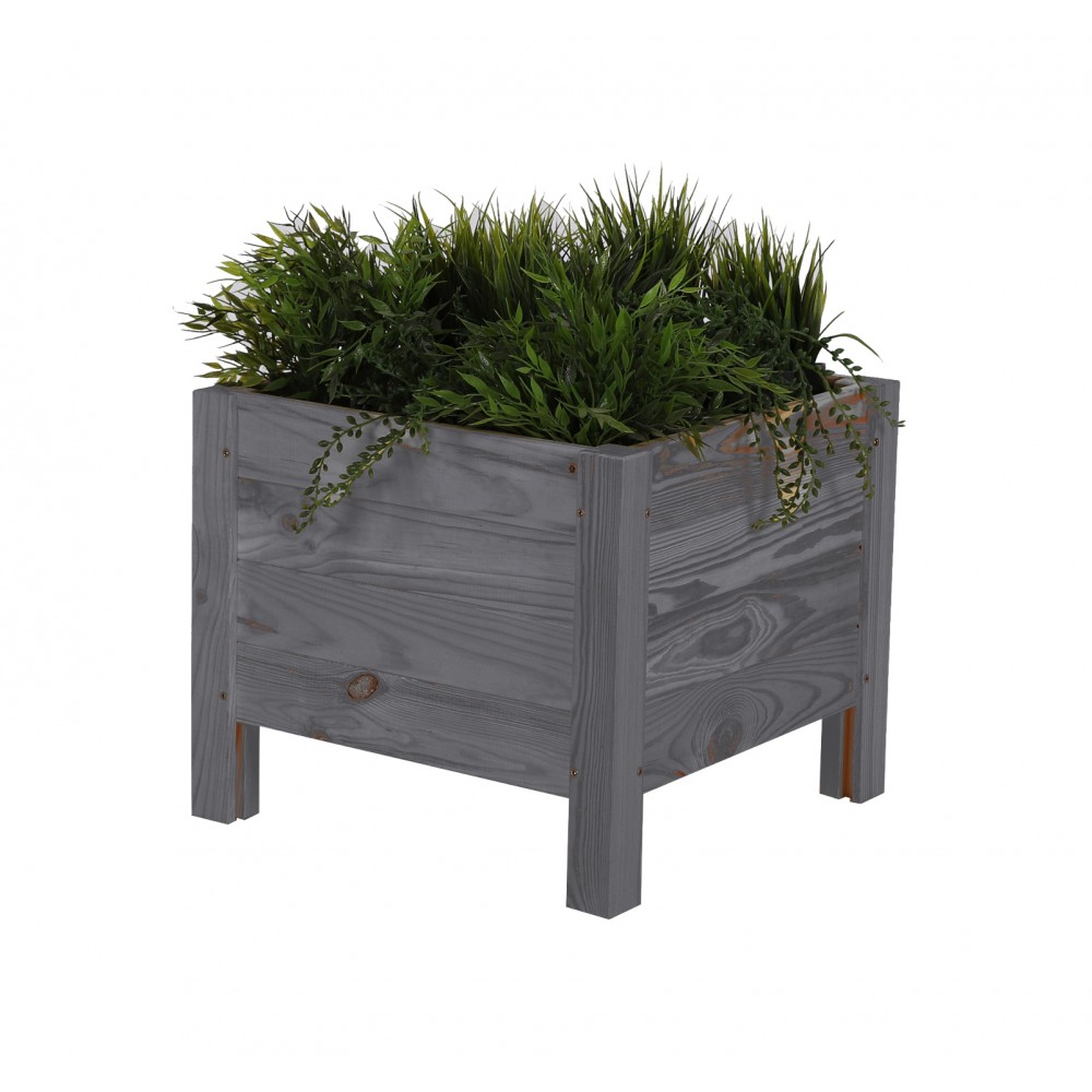 Drewniana donica RD-DNC /34x40x40cm/ Szara