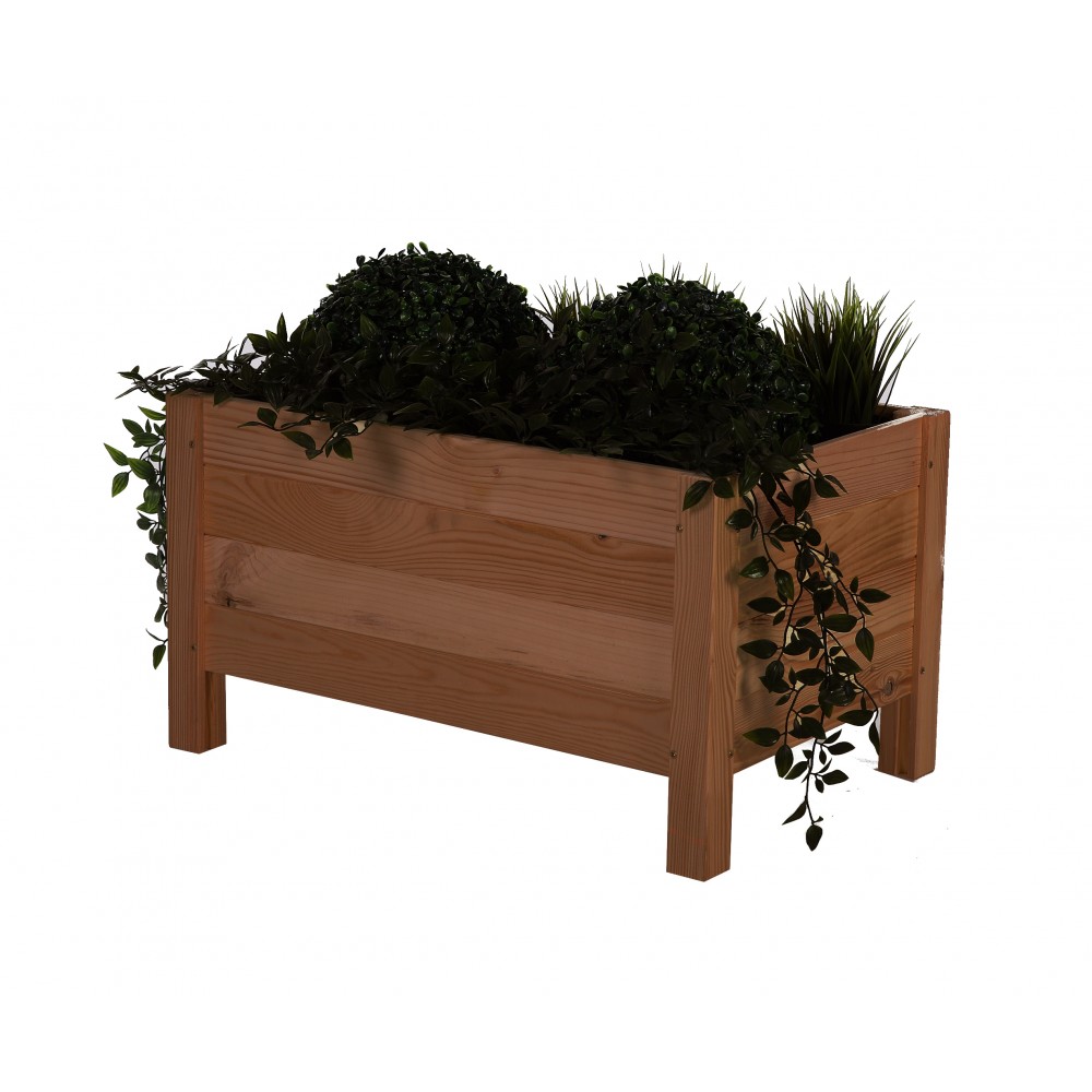 Drewniana donica RD-DNC /34x60x40cm/ Brązowa