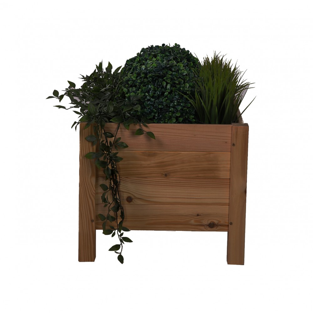 Drewniana donica RD-DNC /34x60x40cm/ Brązowa