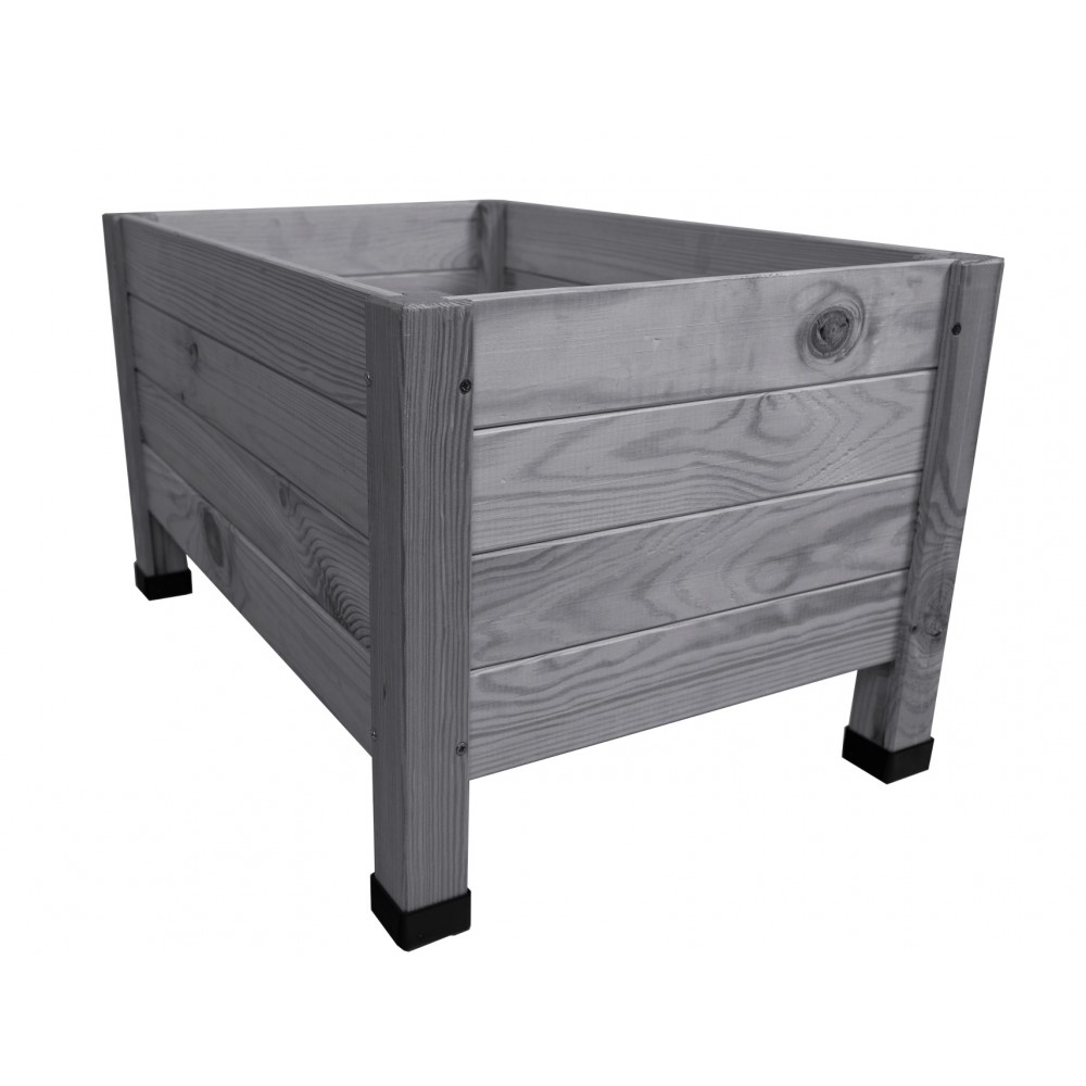 Drewniana donica RD-DNC /34x60x40cm/ Szara