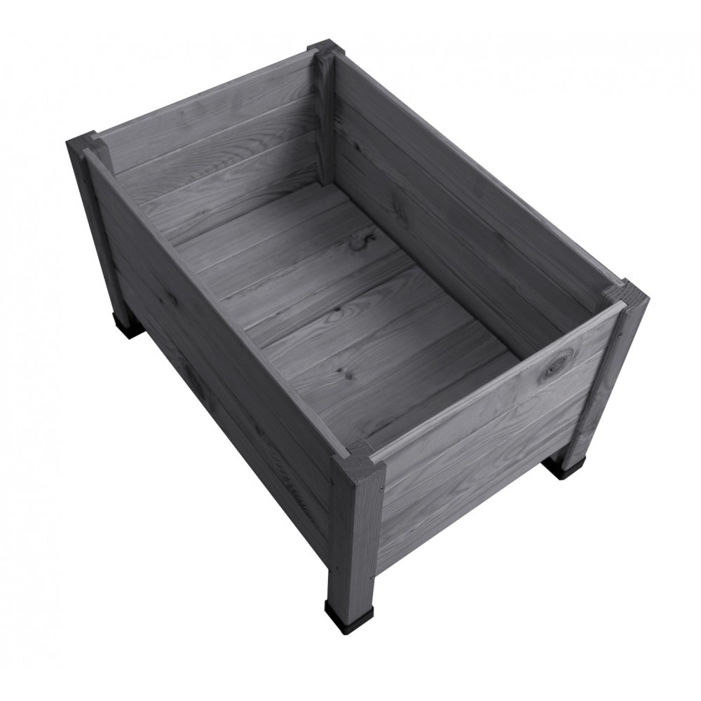 Drewniana donica RD-DNC /34x60x40cm/ Szara