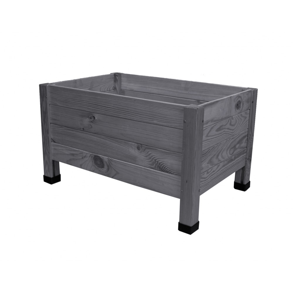 Drewniana donica RD-DNC /34x60x40cm/ Szara