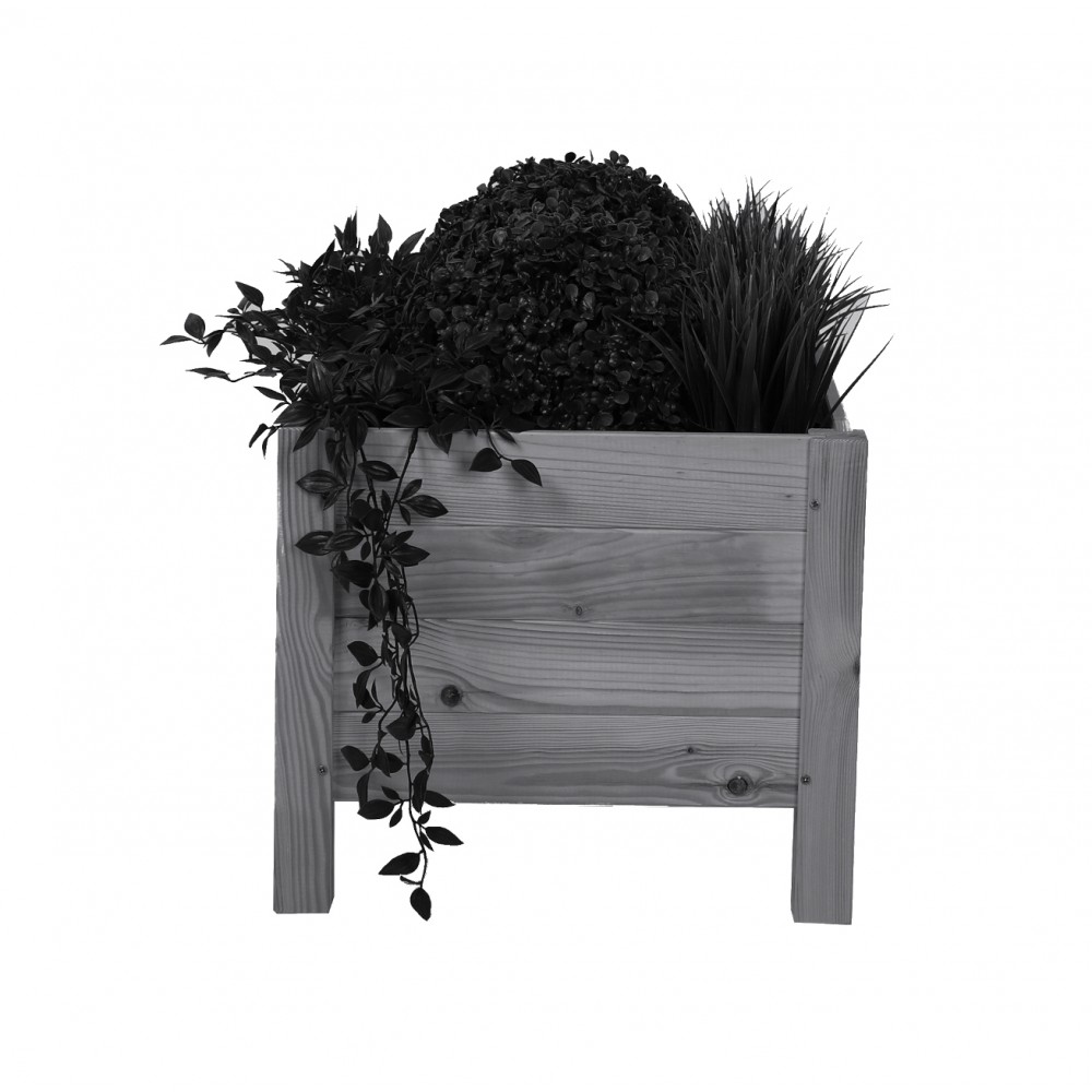 Drewniana donica RD-DNC /34x60x40cm/ Szara