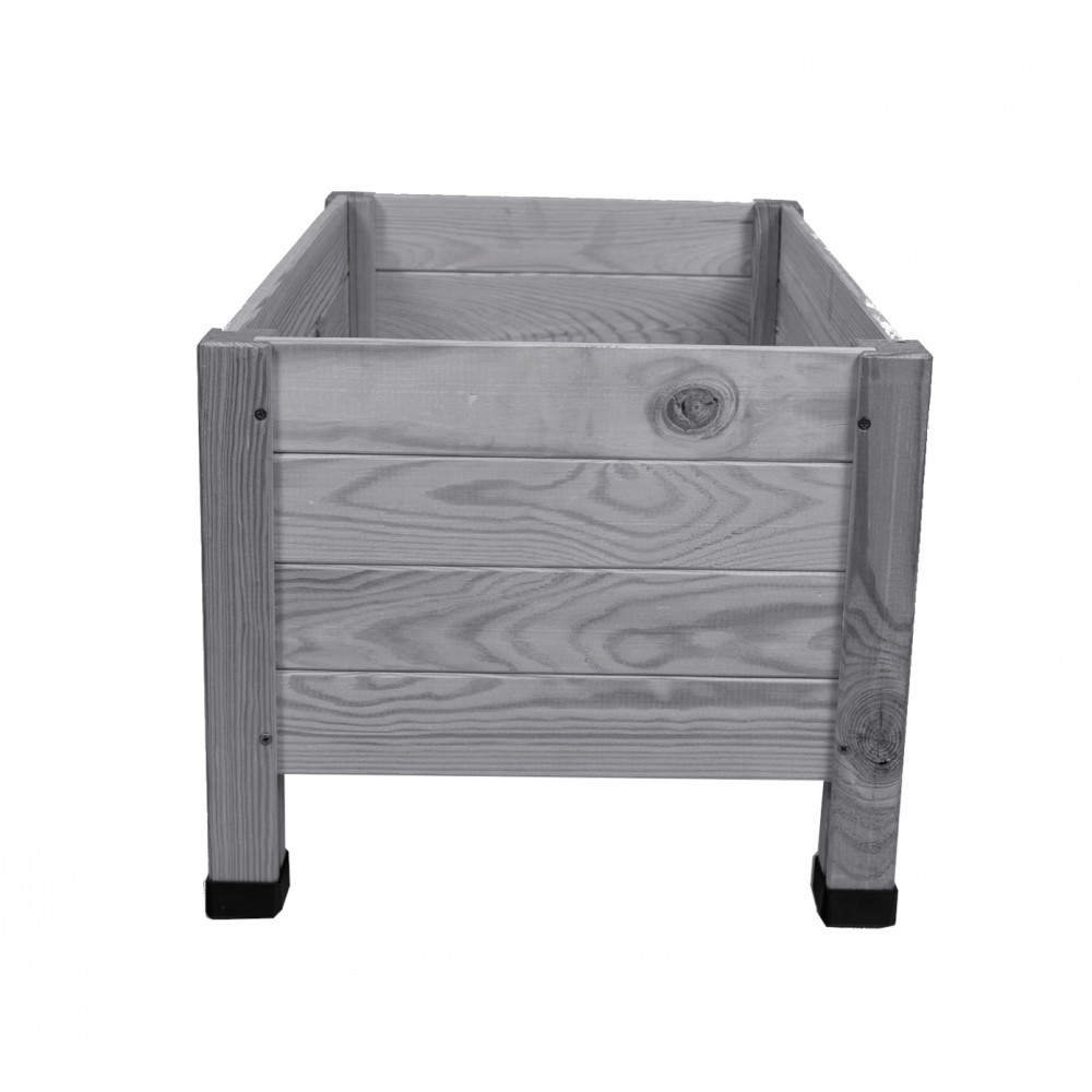 Drewniana donica RD-DNC /34x60x40cm/ Szara