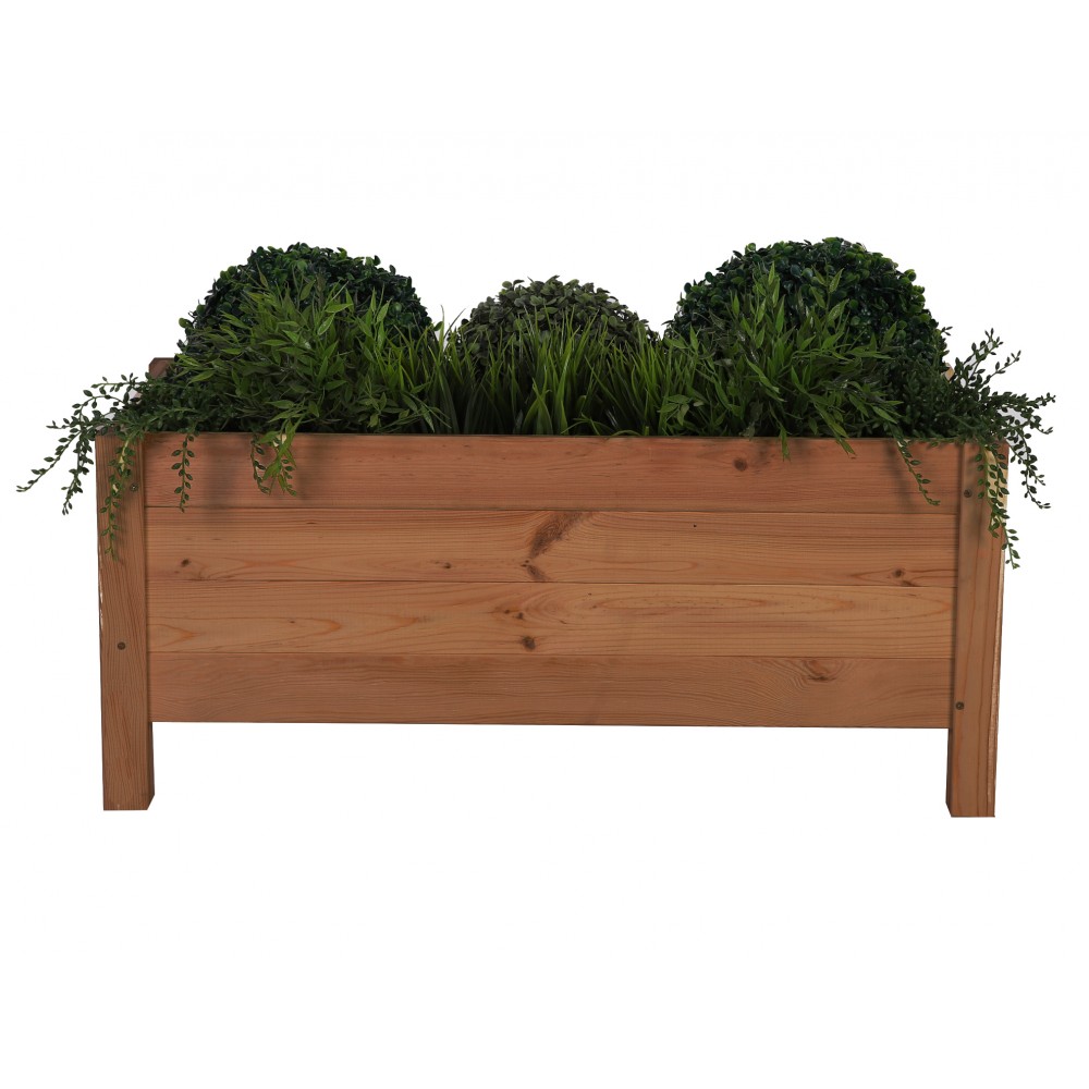 Drewniana donica RD-DNC /34x80x40cm/ Brązowa