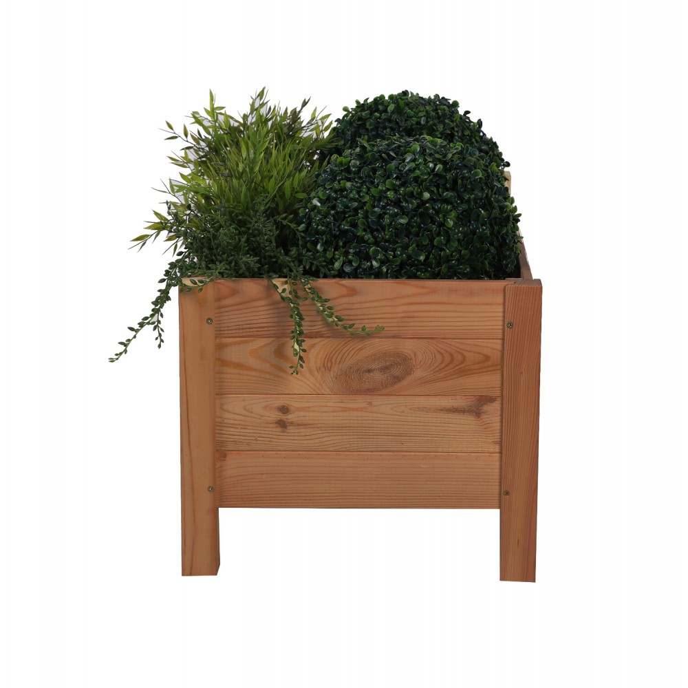 Drewniana donica RD-DNC /34x80x40cm/ Brązowa