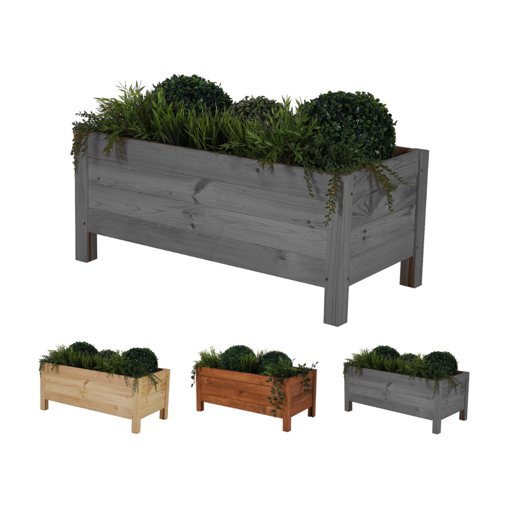 Drewniana donica RD-DNC /34x80x40cm/ Szara