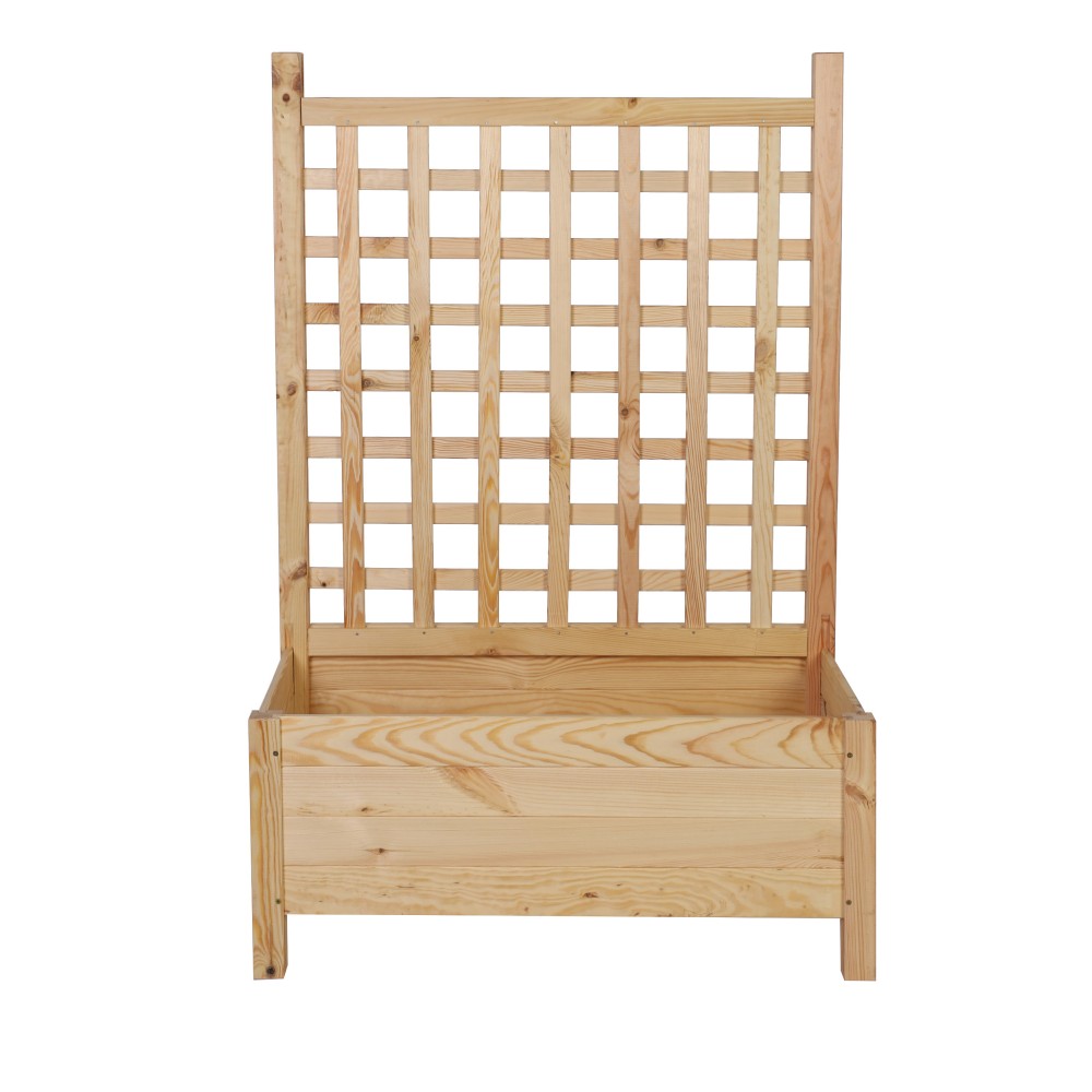 Drewniana donica z pergolą RD-DNC /120x80x40cm/ Naturalna