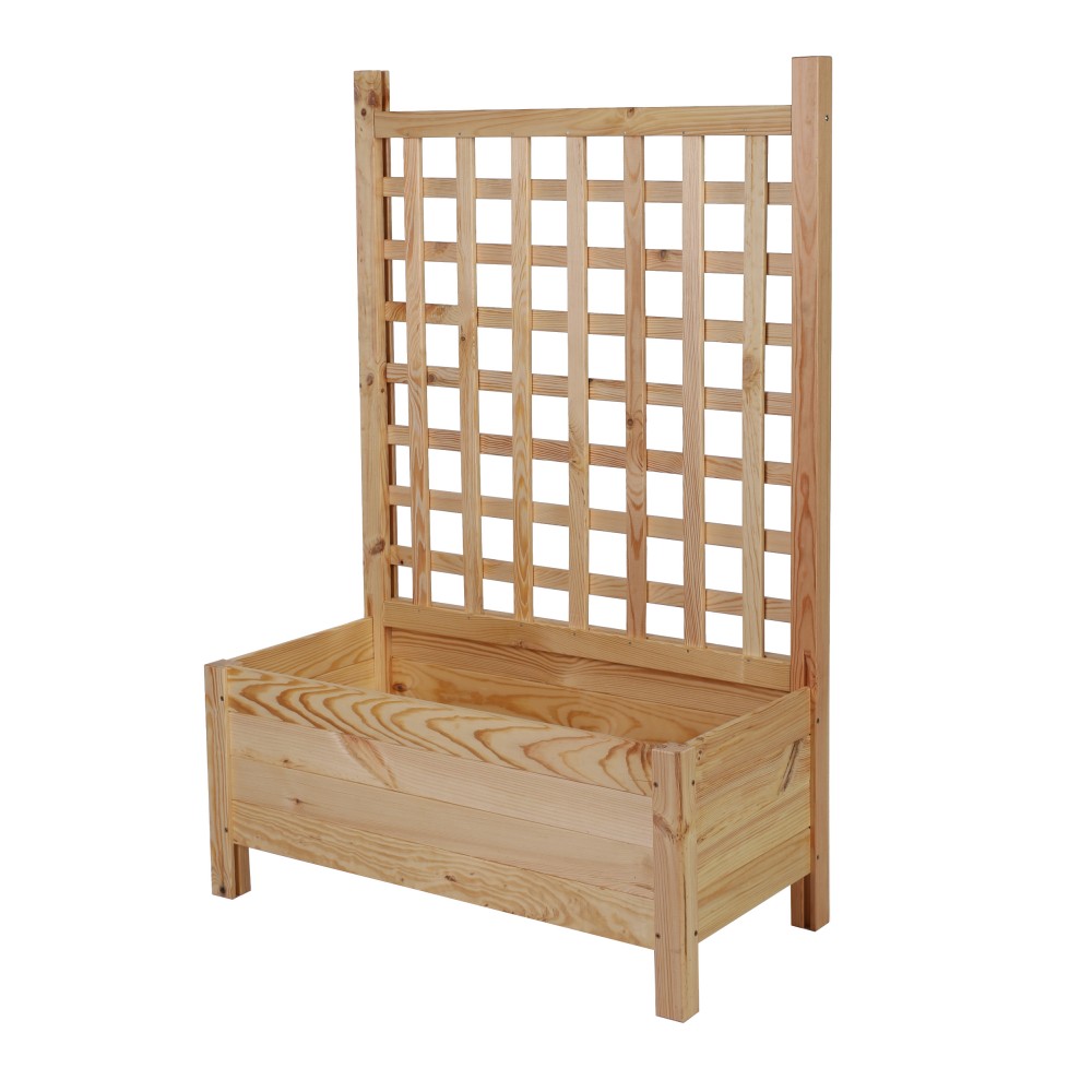 Drewniana donica z pergolą RD-DNC /120x80x40cm/ Naturalna