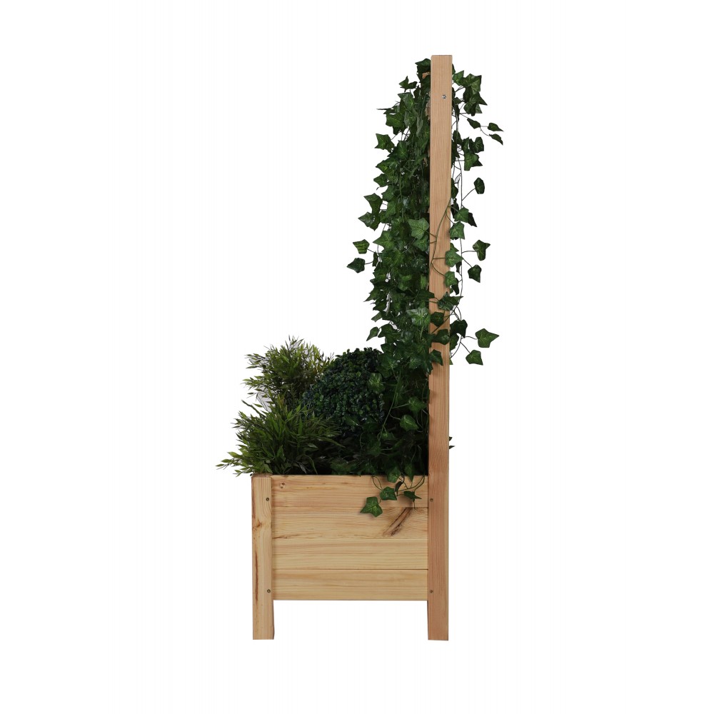 Drewniana donica z pergolą RD-DNC /120x80x40cm/ Naturalna