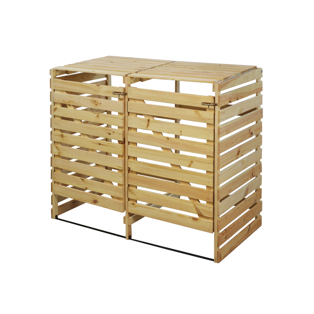 Podwójna obudowa na kosze OBK 2x120L Naturalna