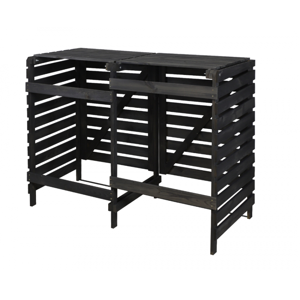 Podwójna obudowa na kosze OBK 2x120L Antracytowa