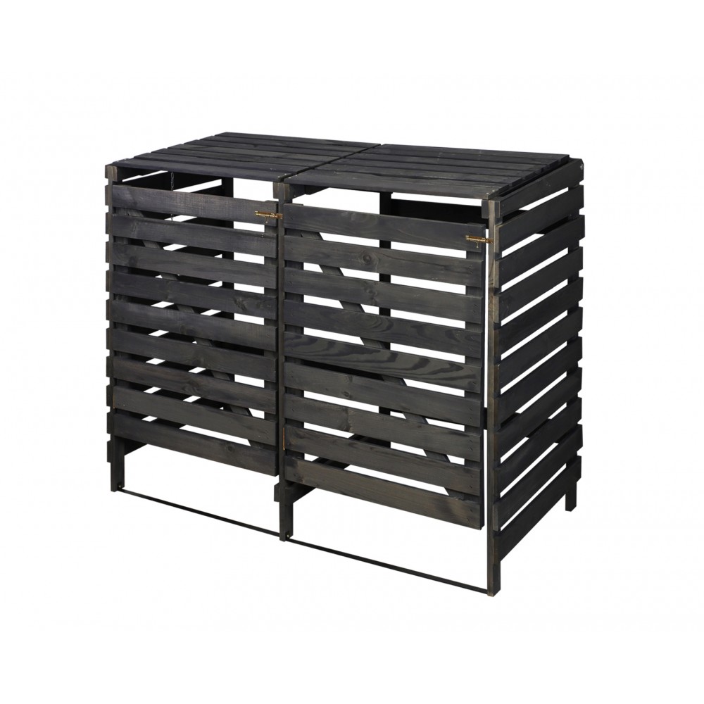 Podwójna obudowa na kosze OBK 2x120L Antracytowa