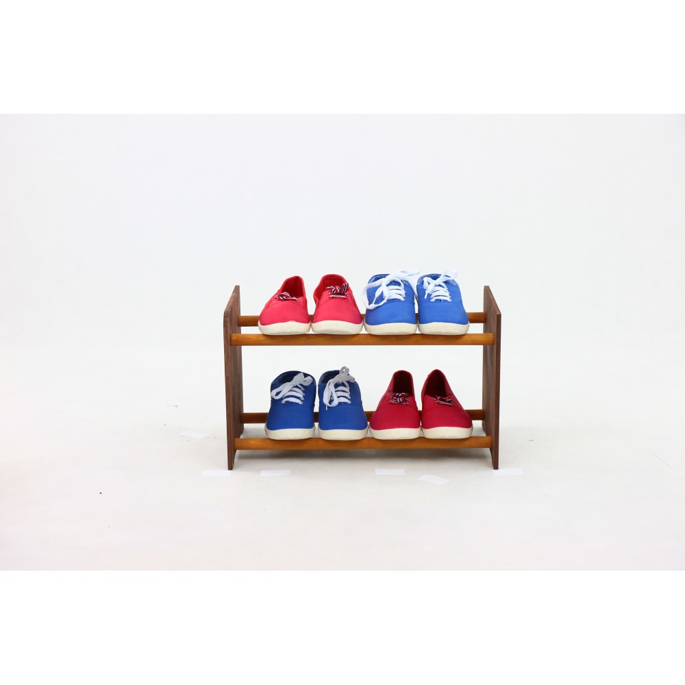 2-półkowy regał na obuwie RBS /szer.45 cm/ Brąz-Olcha