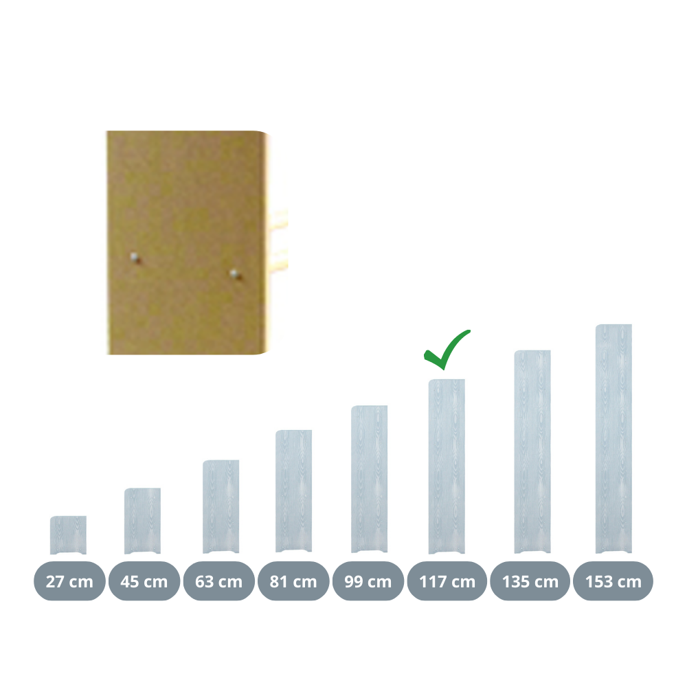 Bok do regału RBS /wys.117 cm/ Naturalny