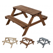 Stół piknikowy dla dzieci z ławką SPD/79cm - Brązowy