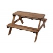 Stół piknikowy dla dzieci z ławką SPD/79cm - Brązowy