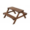 Stół piknikowy dla dzieci z ławką SPD/79cm - Brązowy