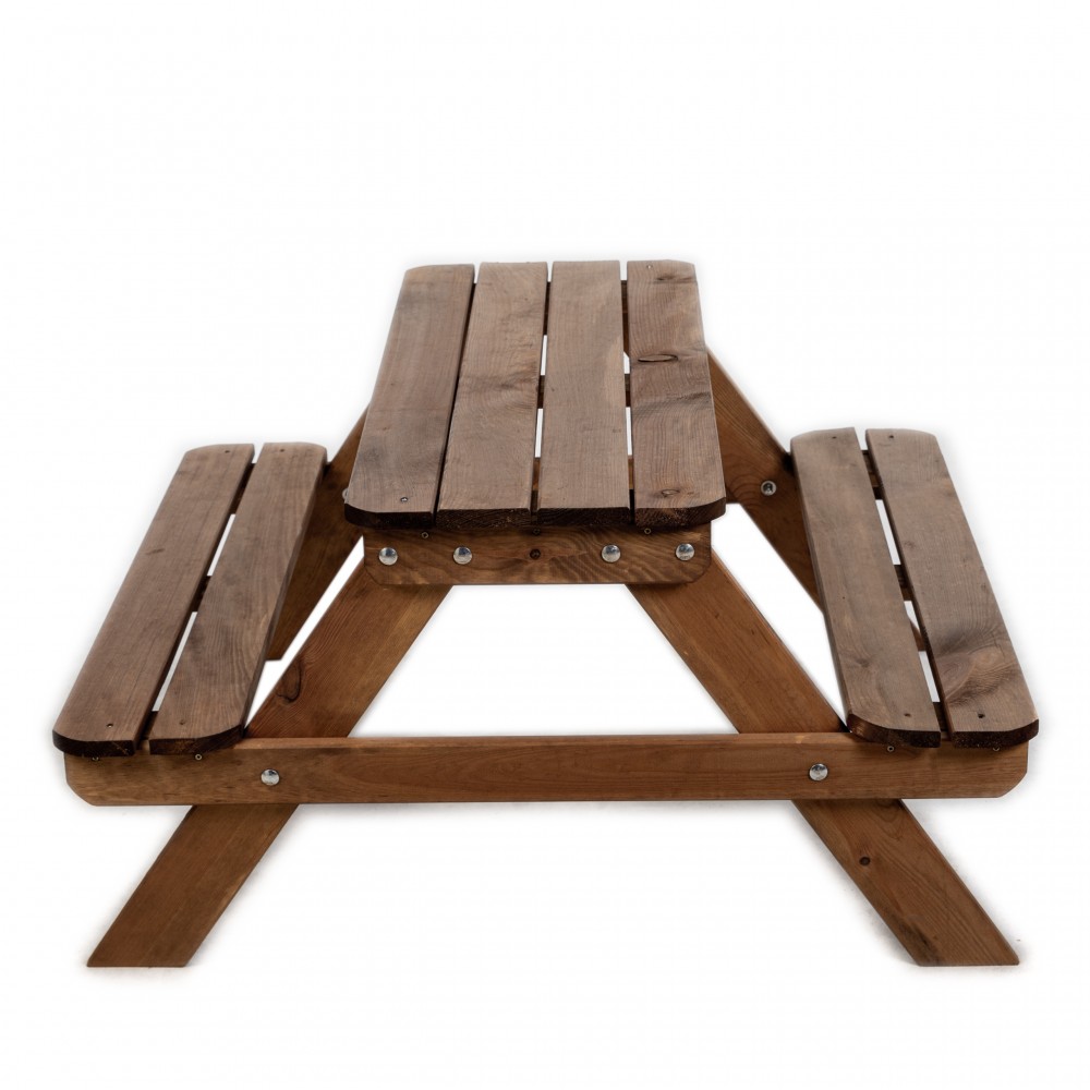 Stół piknikowy dla dzieci z ławką SPD/79cm - Brązowy