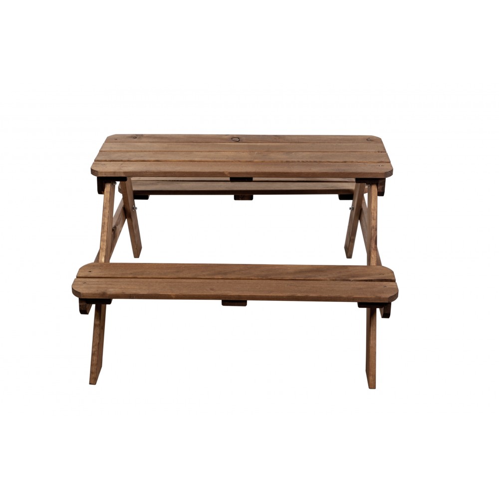 Stół piknikowy dla dzieci z ławką SPD/79cm - Brązowy