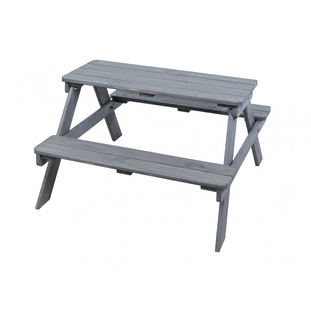 Stół piknikowy dla dzieci z ławką SPD/79cm - Szary