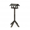 Czarny karmnik z dachem dwuspadowym KS / nogi kwadrat