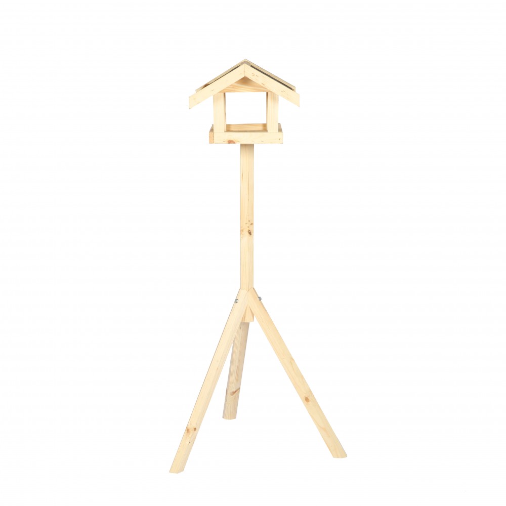 Naturalny karmnik z dachem dwuspadowym KS / nogi sześciokąt