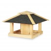 Czterospadowy karmnik dla ptaków z dozownikiem KS - Naturalny