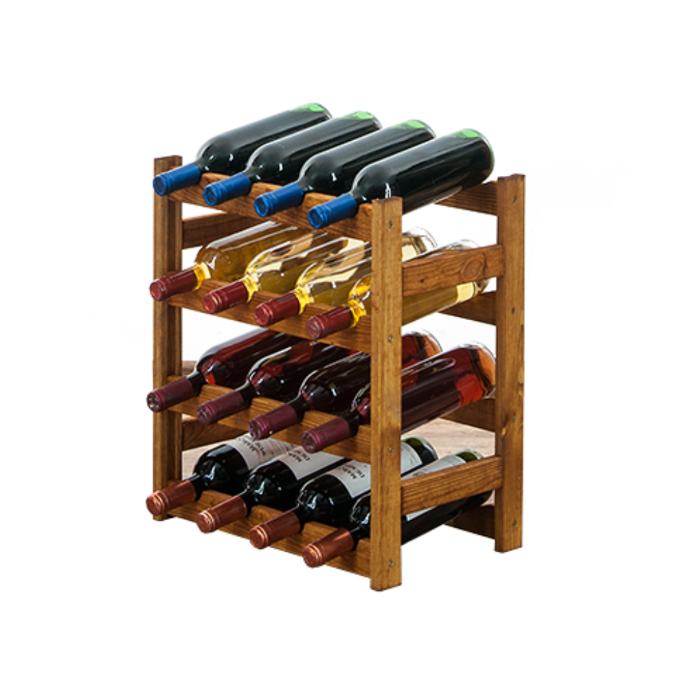 Drewniany regał na wino RW-1 /16 butelek/ Olcha