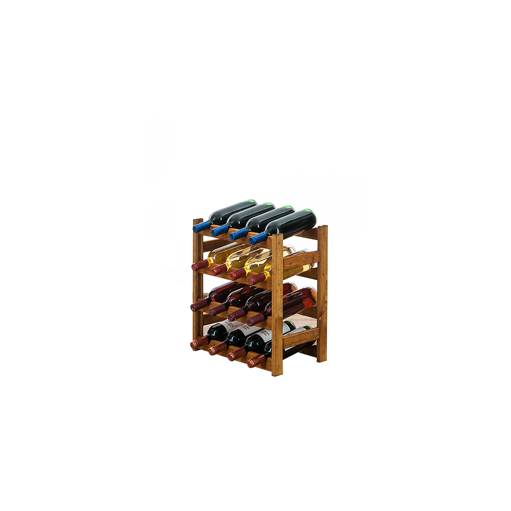 Drewniany regał na wino RW-1 /16 butelek/ Olcha