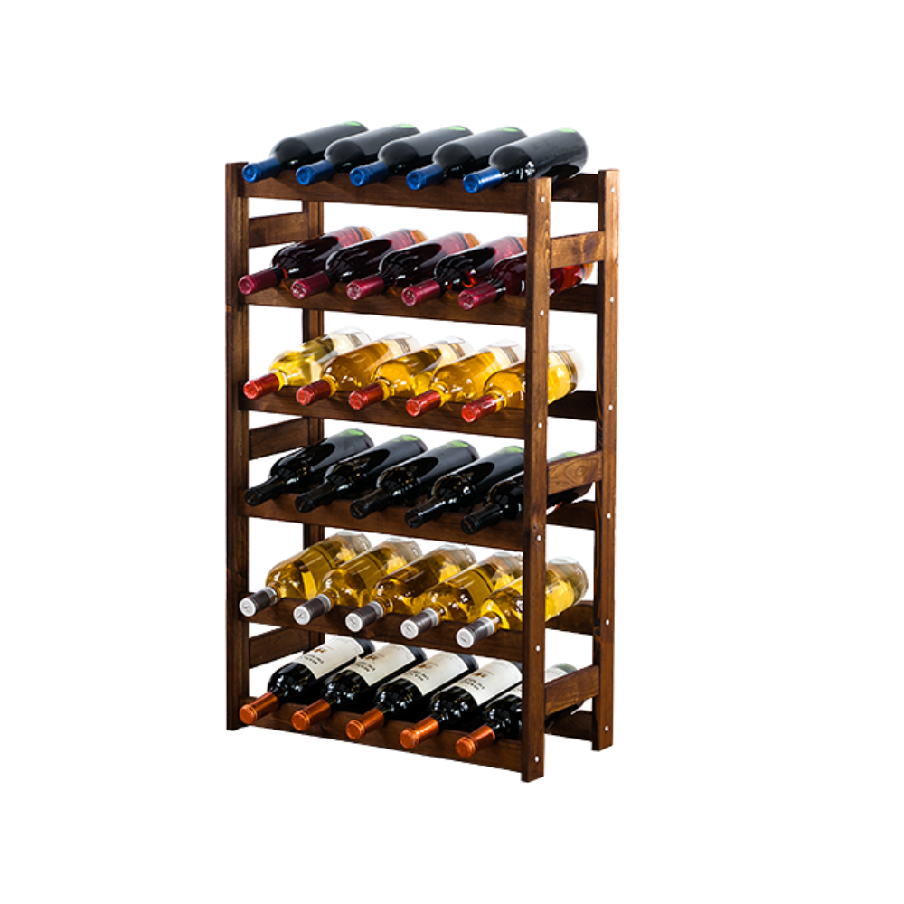 Drewniany regał na wino RW-1 /30 butelek/ Brązowy