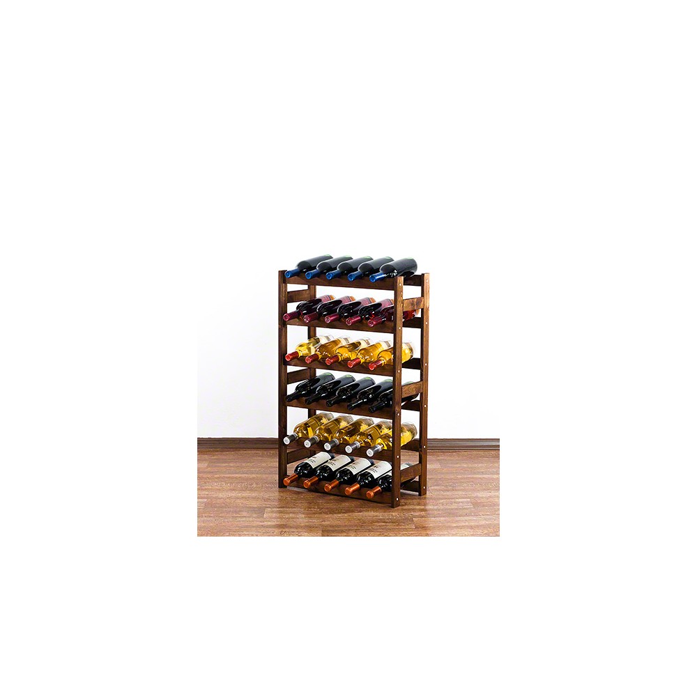 Drewniany regał na wino RW-1 /30 butelek/ Brązowy
