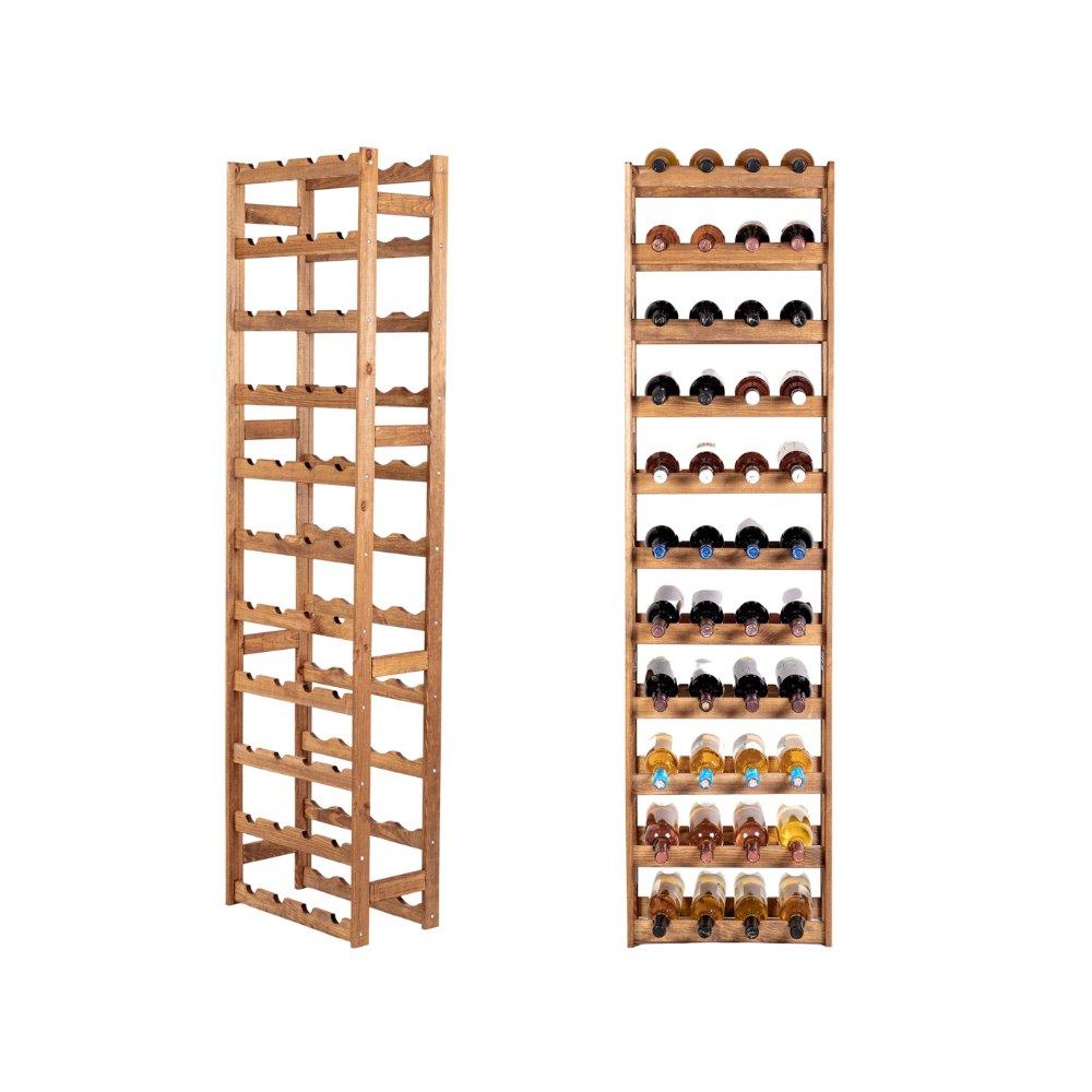 Drewniany regał na wino RW-1 /44 butelki/ Brązowy