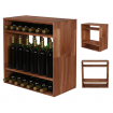 Modułowy Regał na Wino RW61 (2 Półki Pełne) – Brązowe Drewno