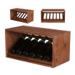 Modułowy Regał na Wino RW61 (1 Ukośna Leżnia) – Brązowe Drewno