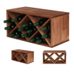 Modułowy Regał na Wino RW61 (Półki X2) – Brązowe Drewno