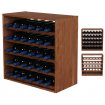 Modułowy Regał na Wino RW61 (5 Leżni Prostych) – Brązowe Drewno