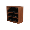 Modułowy Regał na Wino RW61 (3 Ukośne Leżnie) – Brązowe Drewno
