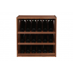 Modułowy Regał na Wino RW61 (3 Ukośne Leżnie) – Brązowe Drewno