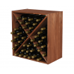 Modułowy Regał na Wino RW61 (Półki X1) – Brązowe Drewno