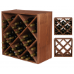 Modułowy Regał na Wino RW61 (Półki X4) – Brązowe Drewno