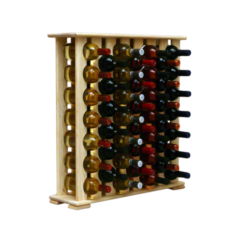 Regał na Wino RW-12/ 46 Butelek - Naturalne Drewno