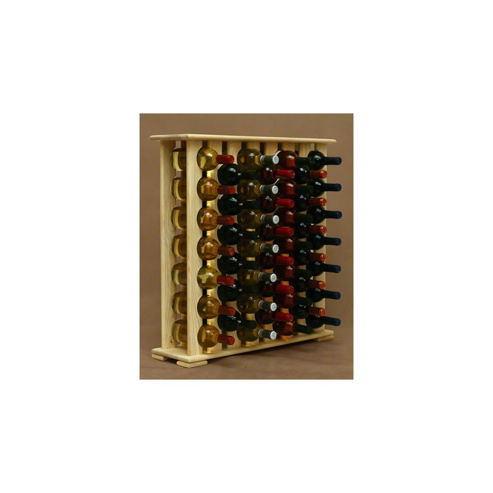 Regał na Wino RW-12/ 46 Butelek - Naturalne Drewno